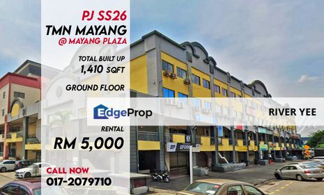 Mayang Plaza GF Retail Lot for Rent 1410 sqft , Selangor, Petaling Jaya