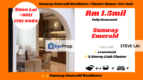 Sunway Emerald Residence/ Cluster House/ For Sale, Johor, 