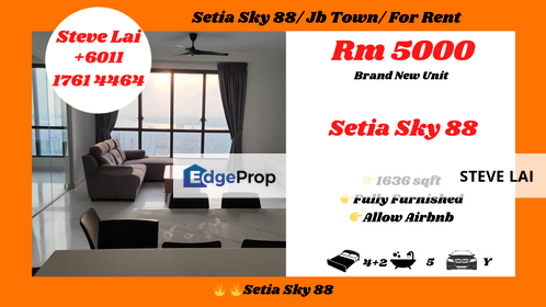 Setia Sky 88/ Jb Town/ For Rent, Johor, Johor Bahru