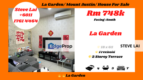 La Garden/ Mount Austin/ House For Sale, Johor, Johor Bahru
