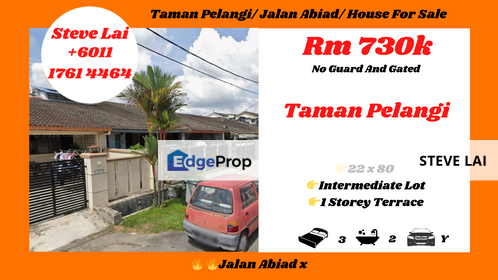 Taman Pelangi/ Jalan Abiad/ House For Sale, Johor, Johor Bahru