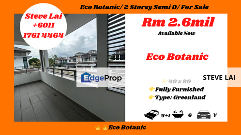 Eco Botanic/ 2 Storey Semi D/ For Sale, Johor, Nusajaya