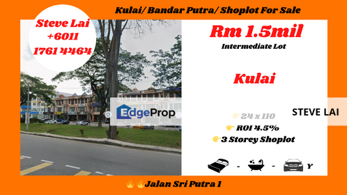 Kulai/ Bandar Putra/ Shoplot For Sale, Johor, Kulai