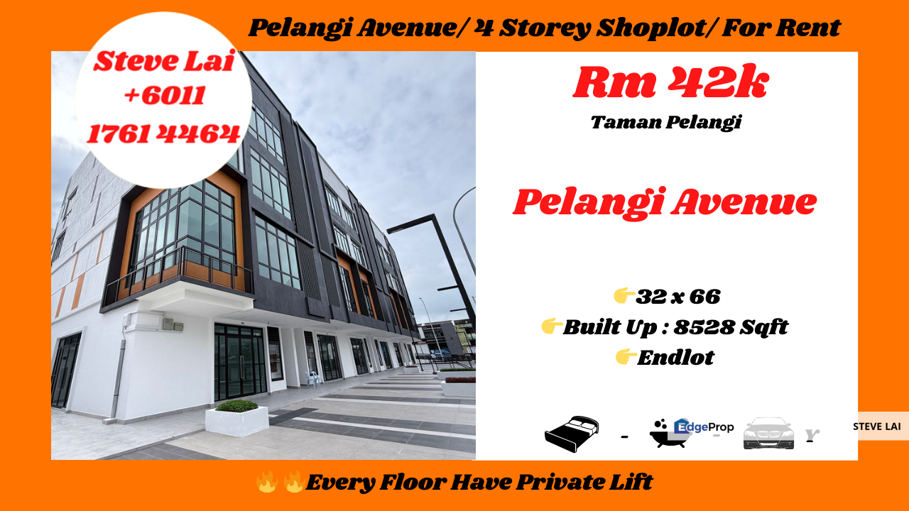 Pelangi Avenue/ 4 Storey Shoplot/ For Rent for Rental @RM42,000 By ...