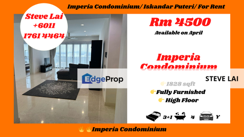 Imperia Condominium/ Iskandar Puteri/ For Rent, Johor, Kota Iskandar