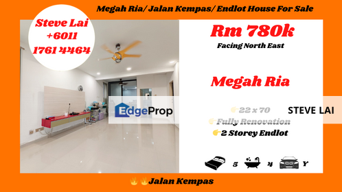 Megah Ria/ Jalan Kempas/ Endlot House For Sale, Johor, Masai