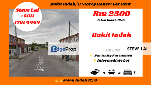 Bukit Indah/ 2 Storey House/ For Rent, Johor, Bukit Indah