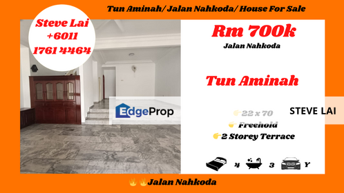 Tun Aminah/ Jalan Nahkoda/ House For Sale, Johor, Skudai