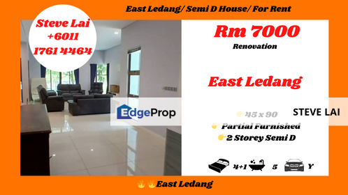 East Ledang/ Semi D House/ For Rent, Johor, Nusajaya