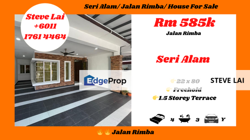 Seri Alam/ Jalan Rimba/ House For Sale, Johor, Masai