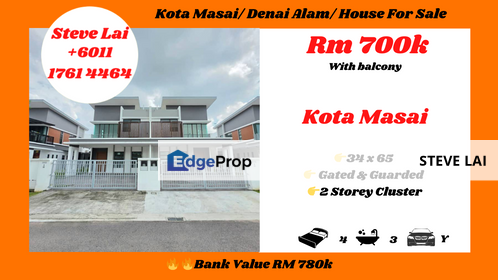 Kota Masai/ Denai Alam/ House For Sale, Johor, Pasir Gudang