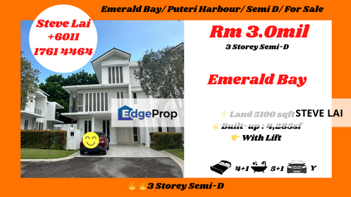 Emerald Bay/ Puteri Harbour/ Semi D/ For Sale, Johor, Johor Bahru