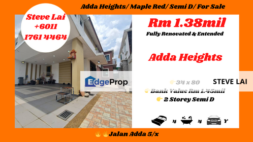 Adda Heights/ Maple Red/ Semi D/ For Sale, Johor, Johor Bahru