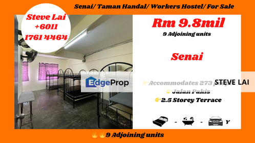 Senai/ Taman Handal/ Workers Hostel/ For Sale, Johor, Senai