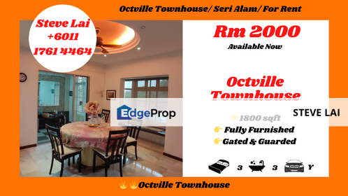 Octville Townhouse/ Seri Alam/ For Rent, Johor, Masai