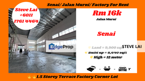 Senai/ Jalan Murni/ Factory For Rent, Johor, Senai
