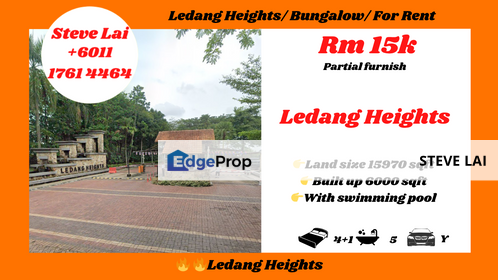 Ledang Heights/ Bungalow/ For Rent, Johor, Johor Bahru