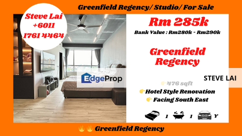 Greenfield Regency/ Studio/ For Sale, Johor, Tampoi