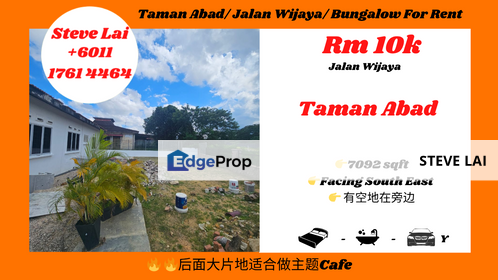 Taman Abad/ Jalan Wijaya/ Bungalow For Rent, Johor, Johor Bahru