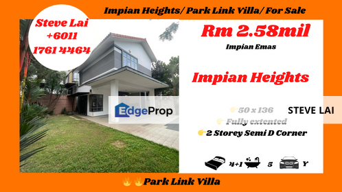 Impian Heights/ Park Link Villa/ For Sale, Johor, Skudai