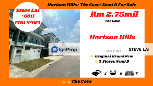 Horizon Hills/ The Cove/ Semi D For Sale, Johor, 