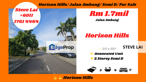 Horizon Hill/ Jalan Ambang/ Semi D/ For Sale, Johor, Nusajaya
