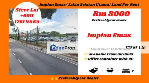 Impian Emas/ Jalan Selatan Utama/ Land For Rent, Johor, Johor Bahru
