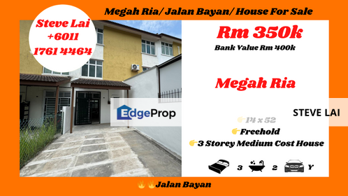 Megah Ria/ Jalan Bayan/ House For Sale, Johor, Masai
