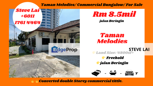 Taman Melodies/ Commercial Bungalow/ For Sale, Johor, Johor Bahru