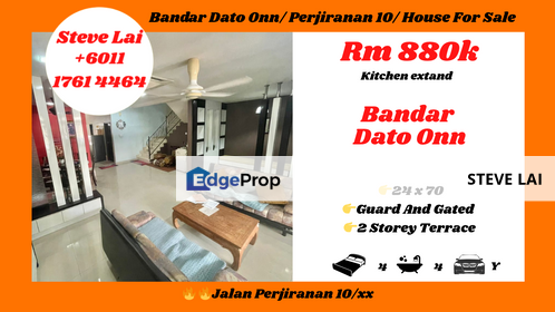 Bandar Dato Onn/ Perjiranan 10/ House For Sale, Johor, Johor Bahru