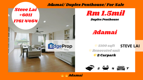 Adamai/ Duplex Penthouse/ For Sale, Johor, Johor Bahru