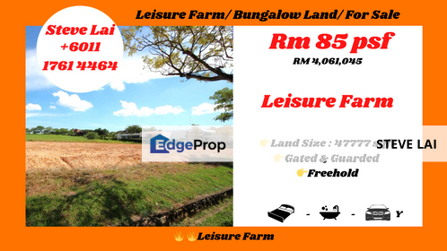 Leisure Farm/ Bungalow Land/ For Sale, Johor, Gelang Patah