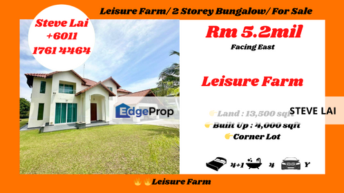 Leisure Farm/ 2 Storey Bungalow/ For Sale, Johor, Gelang Patah