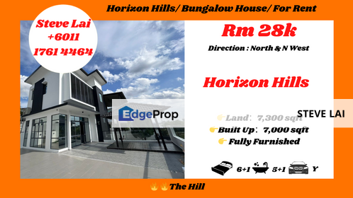 Horizon Hills/ Bungalow House/ For Rent, Johor, Nusajaya