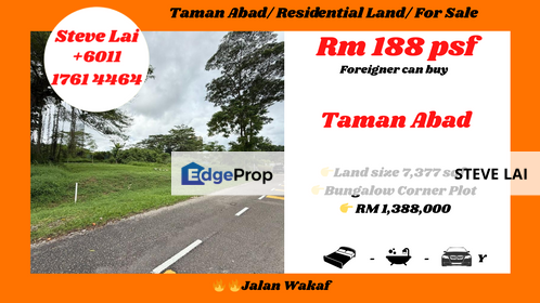 Taman Abad/ Residential Land/ For Sale, Johor, Johor Bahru