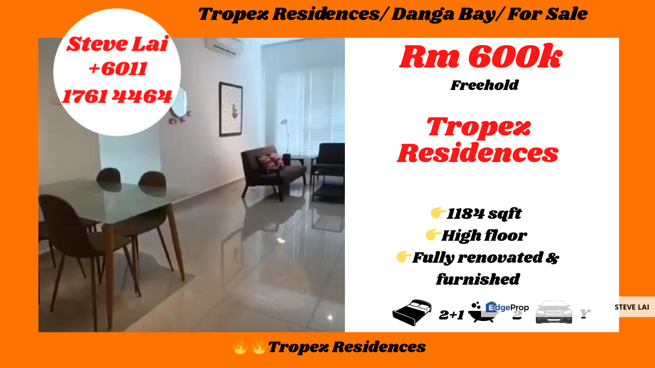 Tropez Residences/ Danga Bay/ For Sale, Johor, Johor Bahru