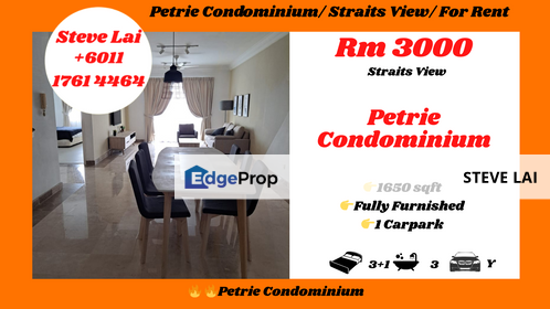 Petrie Condominium/ Straits View/ For Rent, Johor, Johor Bahru
