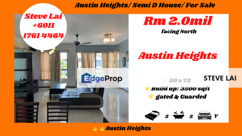 Austin Heights/ Semi D House/ For Sale, Johor, Johor Bahru