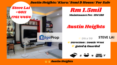 Austin Heights/ Kiara/ Semi D House/ For Sale, Johor, Johor Bahru
