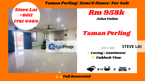 Taman Perling/ Jalan Undan/ Semi D House/ For Sale, Johor, Johor Bahru