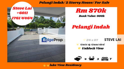 Pelangi Indah/ 2 Storey House/ For Sale, Johor, Ulu Tiram