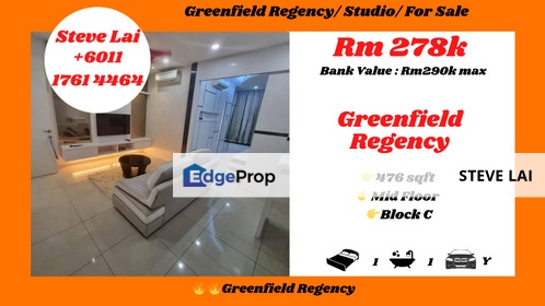 Greenfield Regency/ Studio/ For Sale, Johor, Tampoi