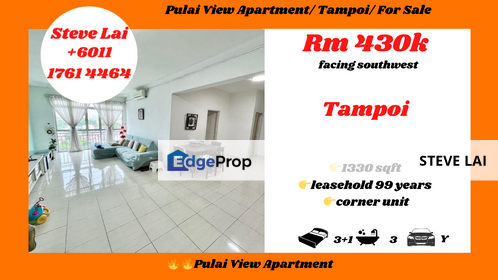Pulai View Apartment/ Tampoi/ For Sale, Johor, Johor Bahru