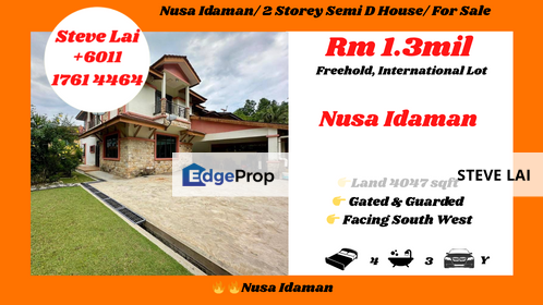 Nusa Idaman/ 2 Storey Semi D House/ For Sale, Johor, Nusajaya