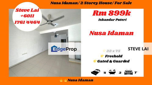 Nusa Idaman/ 2 Storey House/ For Sale, Johor, Nusajaya