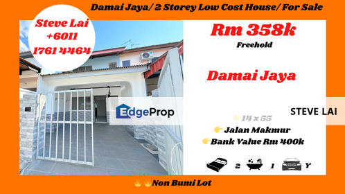Damai Jaya/ 2 Storey Low Cost House/ For Sale, Johor, Skudai