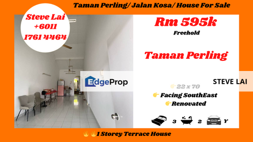 Taman Perling/ Jalan Kosa/ House For Sale, Johor, Johor Bahru