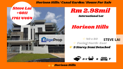 Horizon Hills/ Canal Garden/ House For Sale, Johor, 