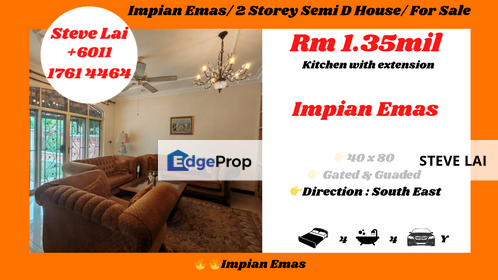 Impian Emas/ 2 Storey Semi D House/ For Sale, Johor, Skudai