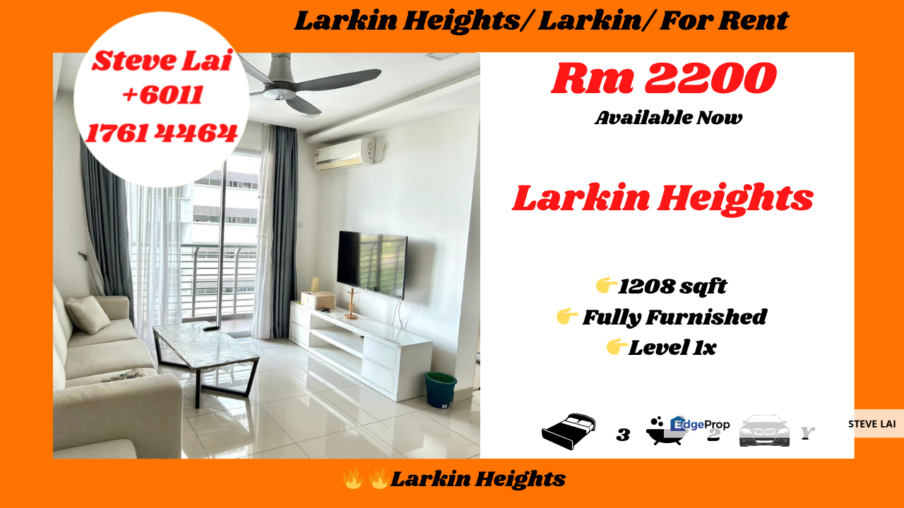 Larkin Heights/ Larkin/ For Rent, Johor, Johor Bahru